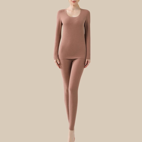 Naittoop Women Petite Thermal Underwear Set Warm Moisture wicking Seamless Base Layer Sets 2026 Fall Winter Slim Fit Lounge Suit