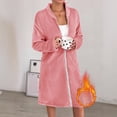 thumbnail image 1 of Naittoop Women Zipper Robe Long Sleeves House Coat Soft Bathrobe Sleepwear Winter Thick Warm Housecoat Loungewear Robes, 1 of 5