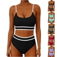 thumbnail image 1 of Naittoop Women's Bikini Sets Square Collar Bra Panty Matching Bathing Suits Two Piece Summer Fashion Swimsuits, 1 of 4