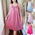 thumbnail image 1 of Naittoop Women's Cute Satin Nightgowns Sleeveless Night Gown Soft Ladies Nightdress Vintage Flowy Long Sleeping Dress, 1 of 4