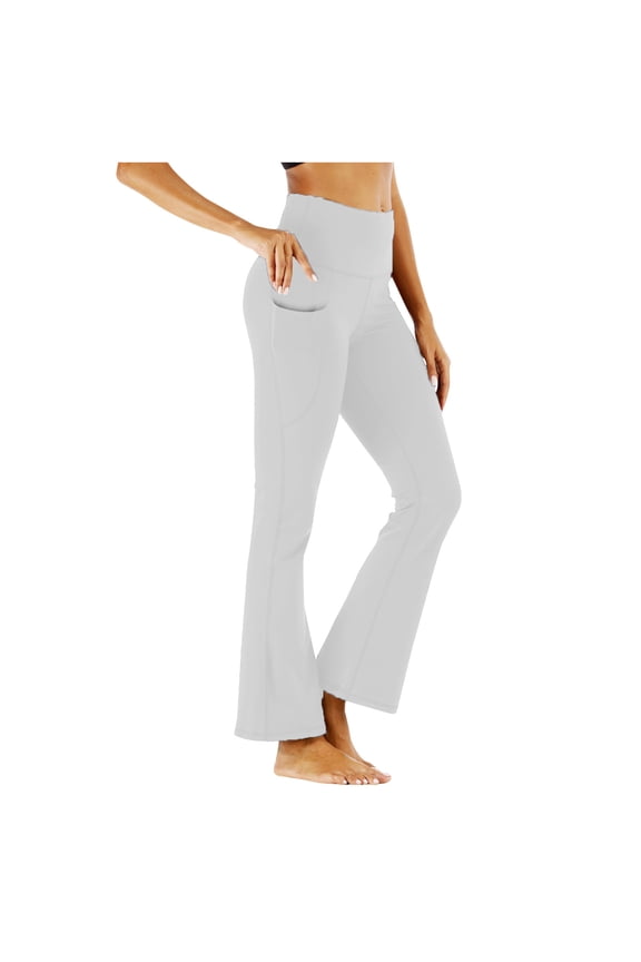 Women's Flare Yoga Pants with Pockets High Waisted Bootcut Butt Lifting Workout Running Pants