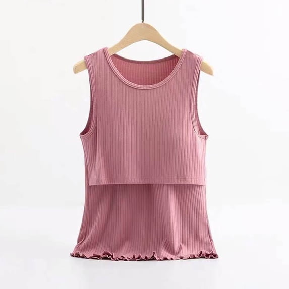 Naittoop Women's Maternity Nursing Tank Tops Sleeveless Nursing Tops Shirt Camisole for Breastfeeding