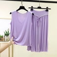 thumbnail image 1 of Naittoop Women's Modal Pajama Sets Sleeveless Sleepwear Tank Top and Capri Pants Soft Loungewear Lightweight Comfy Nightwear, 1 of 5