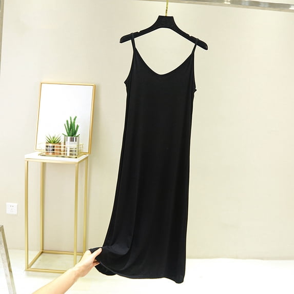 Naittoop Women's Modal Soft Cami Nightgown - Loose Sleeveless Full Slip Lightweight Nightshirt Lounge Dresses Sleepwear