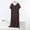 thumbnail image 1 of Naittoop Women's Nightgown Short Sleeve Long Sleep Dress Soft Cotton Lounge Dress Comfy Sleepwear Summer Nightshirt, 1 of 5