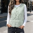 thumbnail image 1 of Naittoop Women's Puffer Vest Warm Lightweight Collarless Quilted Padded Waistcoat, 1 of 5