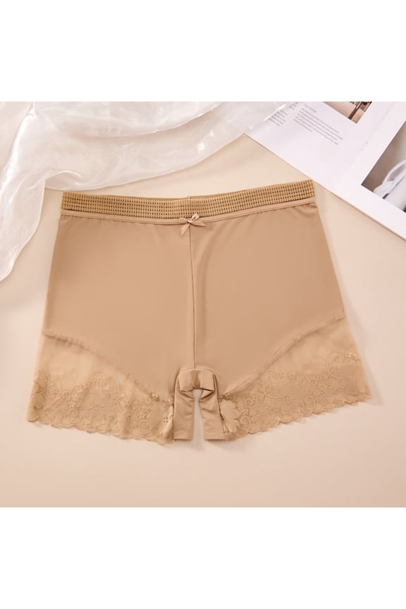 Women's Shapewear Lace Underwear High Waist Body Shaper Shorts Seamless Comfy Thigh Slimmer Panty Underpant Plus Size