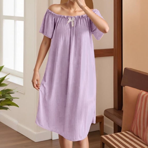 Naittoop Women's Vintage Victorian Nightgown Off The Shoulder Princess Padded Bra Sleep Dress Nightdress Lady's Loungewear