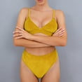 thumbnail image 1 of Naittoop Womens Bikini Sets Two Piece Swimsuits Spaghetti Strap High Waisted Velvet Bathing Suit 2026 Summer Beach Swimwear, 1 of 4