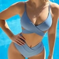 thumbnail image 1 of Naittoop Womens High Waisted Bikini Set Two Piece Swimsuits V Neck Push Up Bathing Suit Belly Control Cutout Sexy Swimwear, 1 of 4
