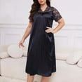 thumbnail image 1 of Naittoop Womens Plus Size Nightdress Soft Home Wear Sleep Dress with Lace Trim Short Sleeve Loose Fit Nightgown Night Slip, 1 of 5