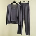 thumbnail image 1 of Naittoop Womens Soft Modal Pajamas Lounge Set Stretch Loose Pj 3Pc Long Sleeve Cardigans and Camisole with Long Pants Sleepwear, 1 of 5