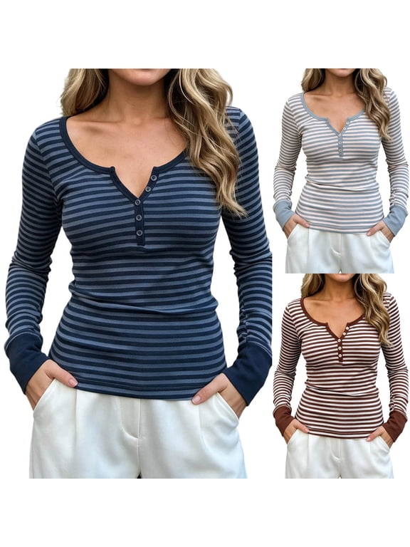 Womens Striped Long Sleeve Grunge Shirt Y2k Off The Shoulder Top Vintage Fall Tops Tee Blouse Aesthetic Goth Clothes