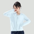 thumbnail image 1 of Naittoop Womens Sun Protection Hoodie with Visor UPF 50+ Long Sleeve Sun Shirts Rash Guard Fishing Hiking Zip Up Jackets, 1 of 5
