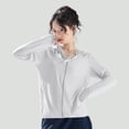 thumbnail image 1 of Naittoop Womens Sun Protection Hoodie with Visor UPF 50+ Long Sleeve Sun Shirts Rash Guard Fishing Hiking Zip Up Jackets, 1 of 5
