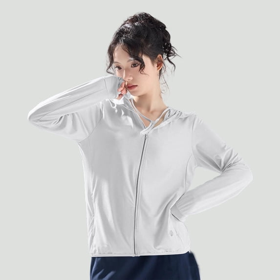 Naittoop Womens Sun Protection Hoodie with Visor UPF 50+ Long Sleeve Sun Shirts Rash Guard Fishing Hiking Zip Up Jackets