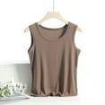 thumbnail image 1 of Naittoop Womens Tank Tops Solid Color Crewneck Cotton Sleeveless Top Regular Casual Comfort Breathable Everyday Layer Wear, 1 of 4