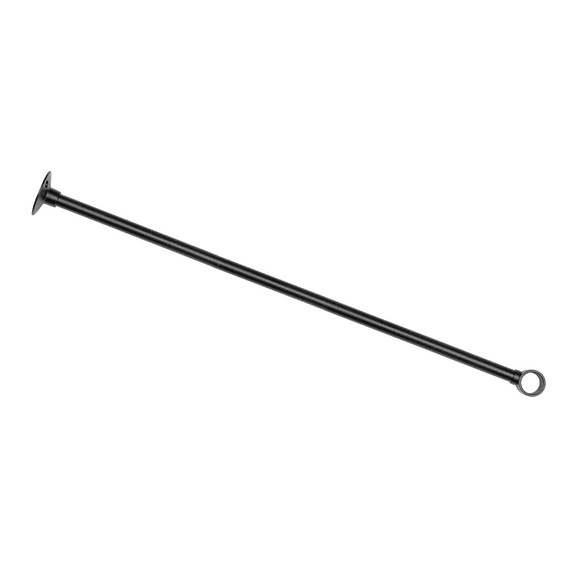 Naiture 24'' Stainless Steel Shower Rod Ceiling Support, 5/8" OD Rod with 1" Loop, Black Finish