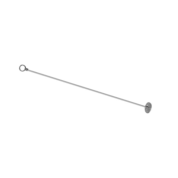 Naiture 24" Standard Stainless Steel Shower Rod Ceiling Support with 1'' Loop, Chrome Finish
