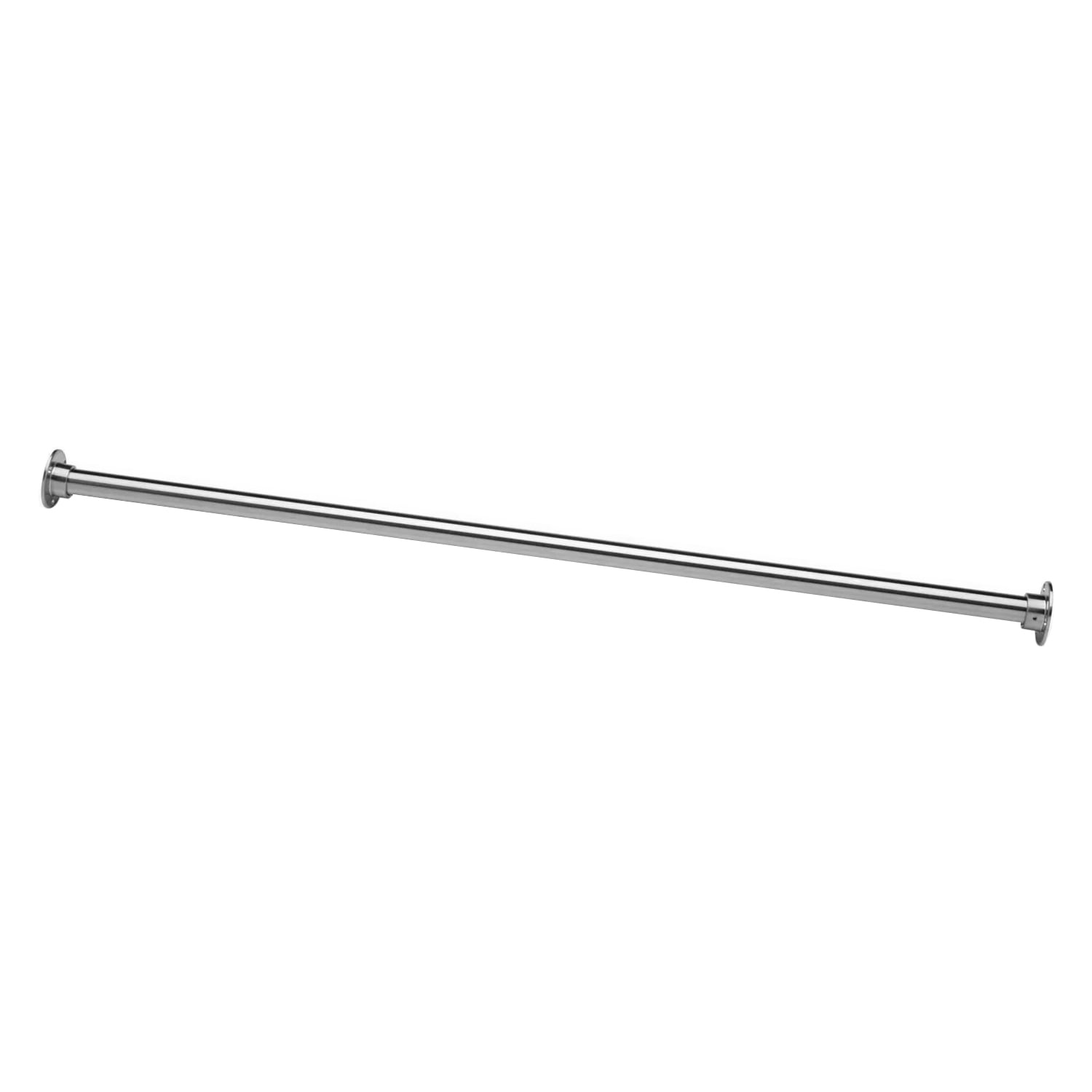 36" Chrome Stainless Steel Wall Mounted Straight Shower Curtain Rod