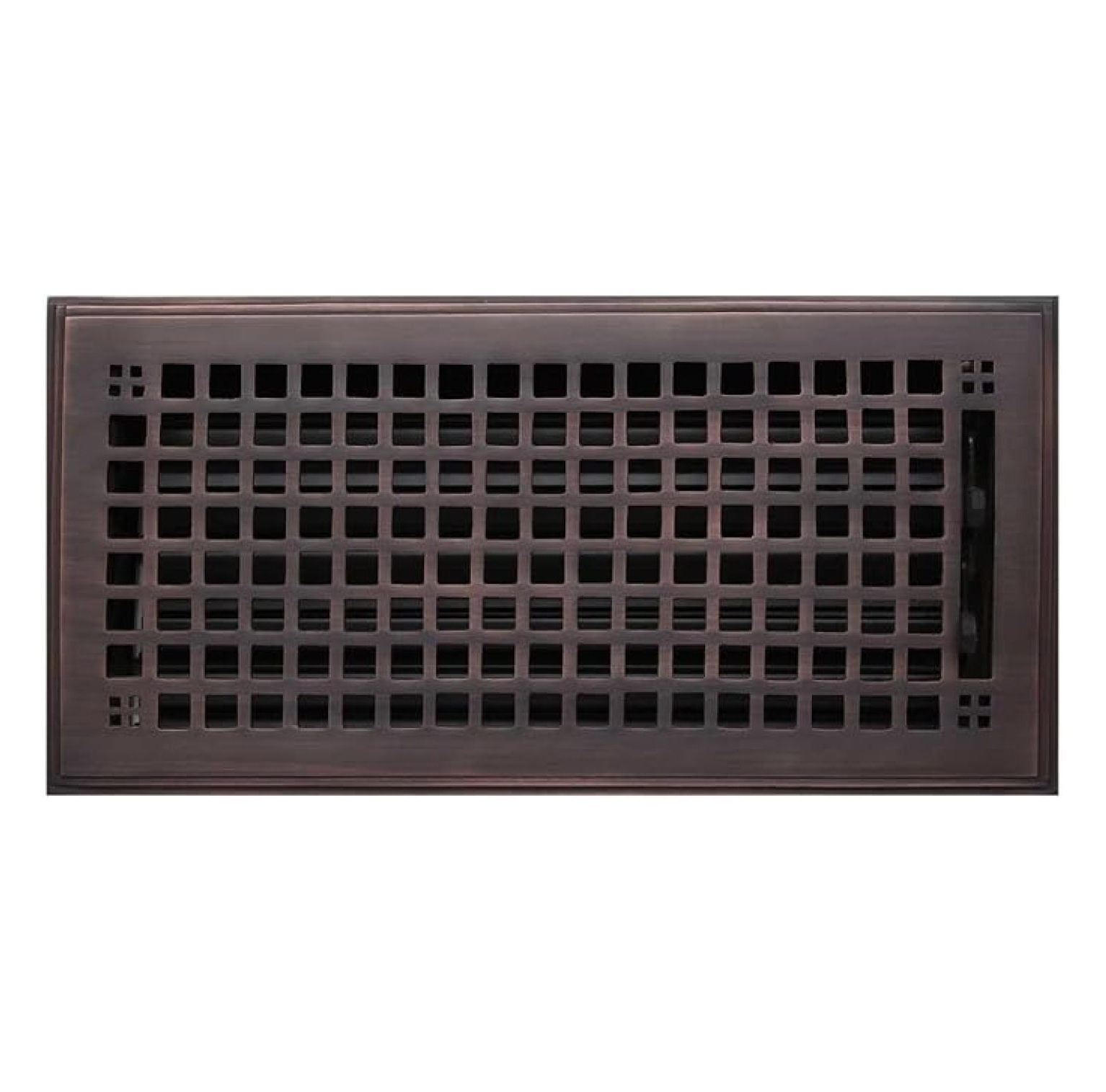 Naiture 4" x 10" Solid Brass Floor Register Mission Style Oil Rubbed Bronze Fini