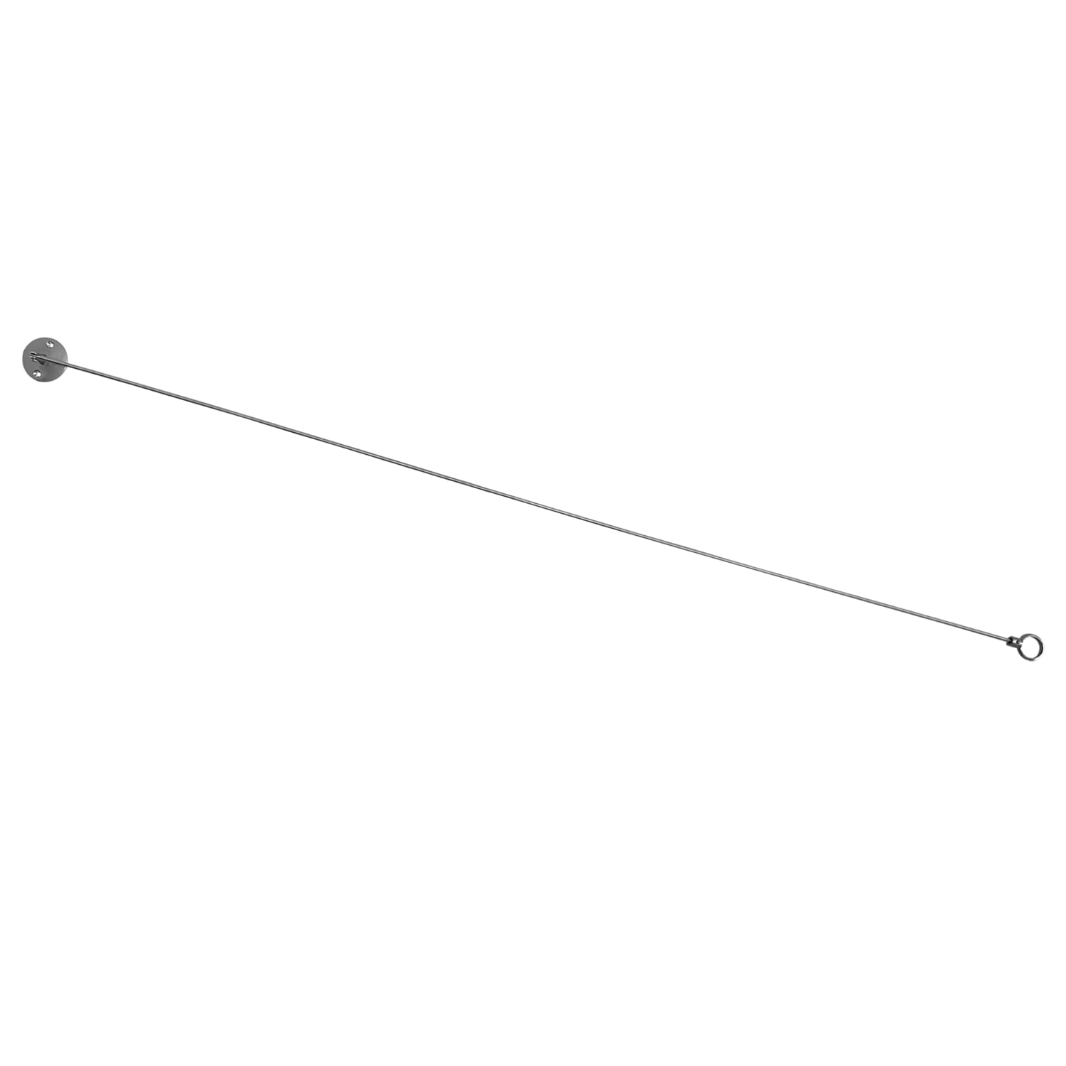 Naiture 48" Swivel Stainless Steel Shower Curtain Rod Ceiling Support with 1'' Loop, Brushed Nickel Finish