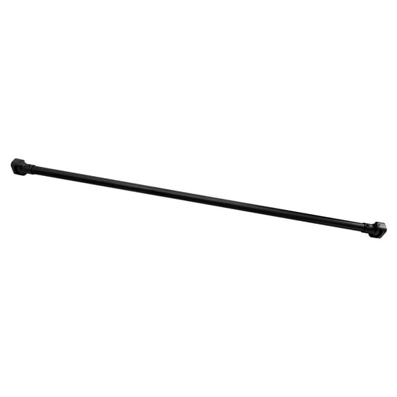 Naiture 60'' Straight Shower Curtain Rod with Swivel Flange or Bracket, Black Finish
