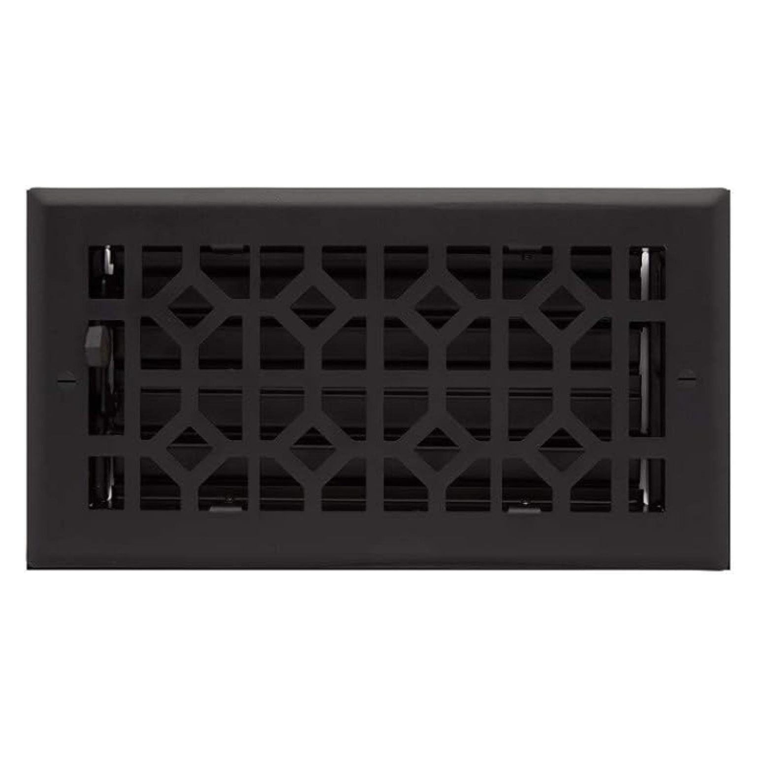 Naiture Appert Steel Wall Register in 4" X 10" (5-1/4" X 11-3/8" Overall), Black Finish