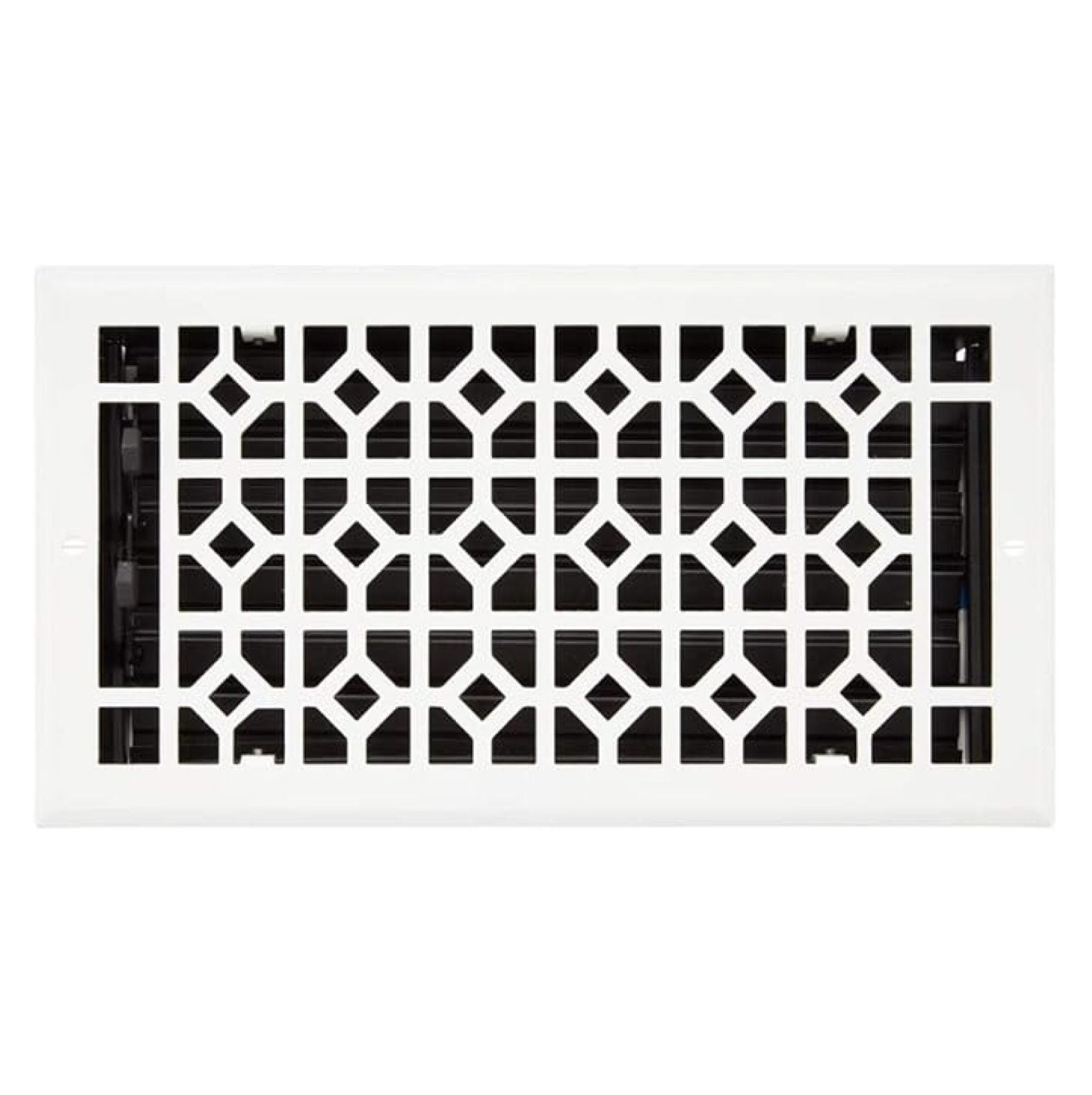 Naiture Appert Steel Wall Register in 4" X 12" (5-1/4" X 13-3/8" Overall), White Finish