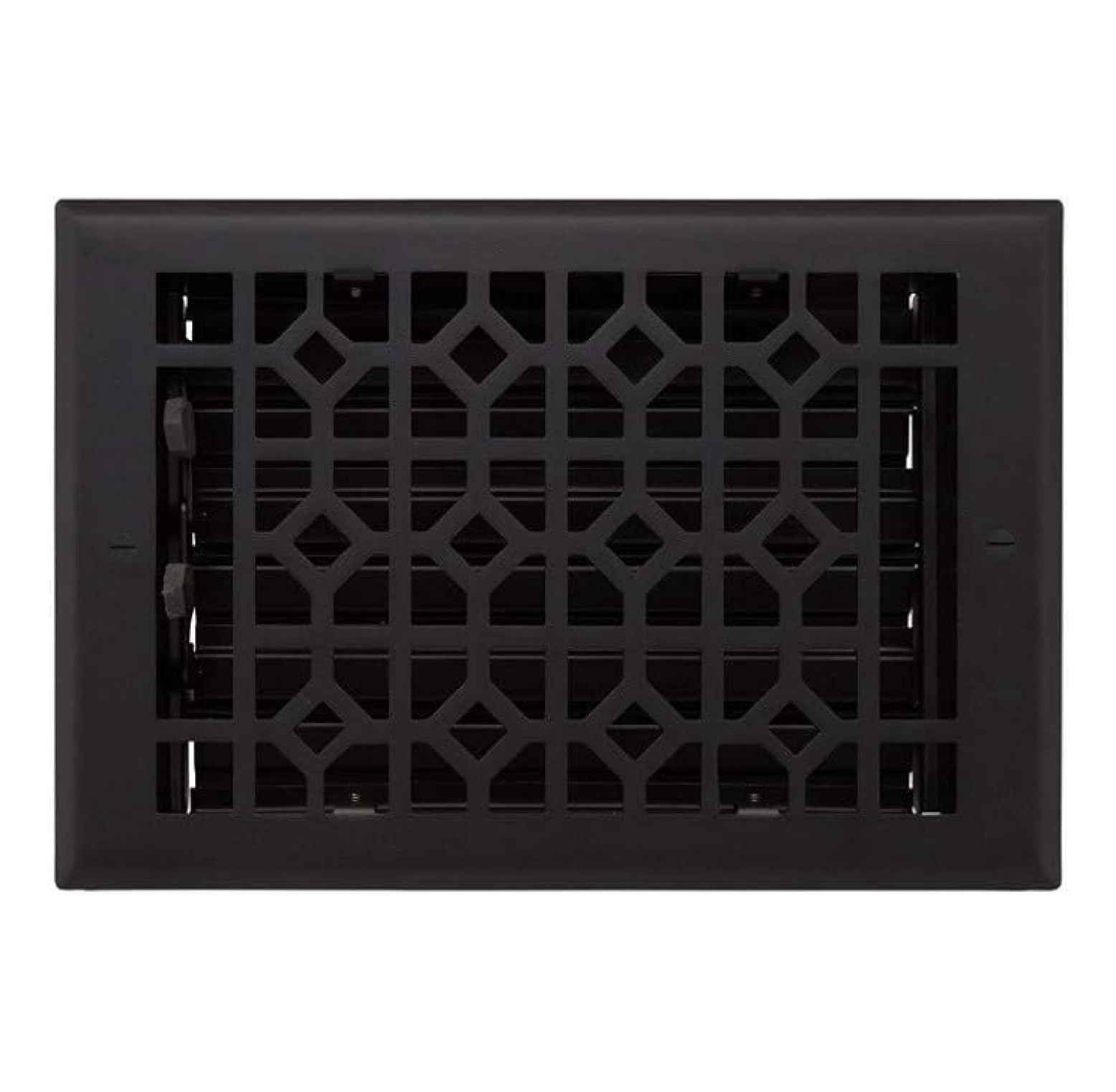 Naiture Appert Steel Wall Register in 6" X 10" (7-1/4" X 11-3/8" Overall), Black Finish