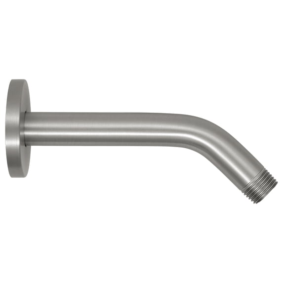 Naiture Brass Shower Arm with Flange, 6 Inches Wall Mounted Standard Shower Pipe Extension Arm for Fixed Shower Head, Brushed Nickel Finish