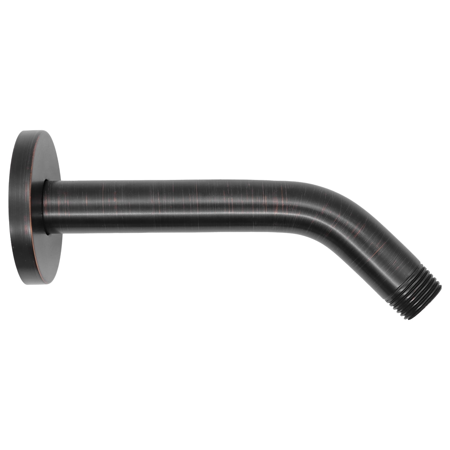 BRIGHT SHOWERS 6-Inch Brass Shower Arm With Flange – Wall Mounted, Oil-Rubbed Bronze, Fits Rainfall & Handheld Shower Heads