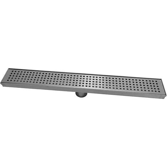 Naiture Brushed Stainless Steel 18" Lattice Linear Shower Drain