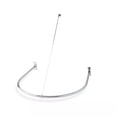 thumbnail image 1 of Naiture Half-Oval Stainless Steel Shower Rod, Shower Curtain Rod with Swivel Ceiling Support in 36" L X 36" W, Chrome Finish, 1 of 7