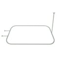 thumbnail image 1 of Naiture Hoop Shower Curtain Rod Rectangular Shape for Clawfoot Tub with Ceiling Support, 60" L X 32" W Never Rust Stainless Steel, Chrome Finish, 1 of 7