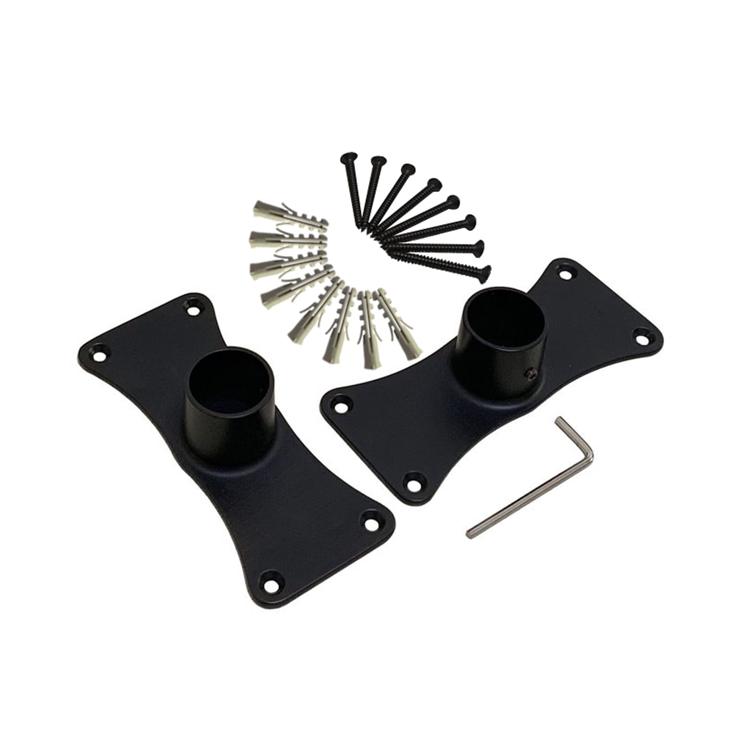 Oil Rubbed Bronze Jumbo Shower Curtain Rod Flanges Set