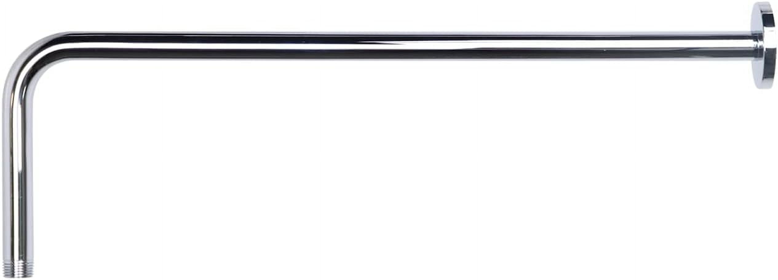 Naiture L Shaped, Corner Shower Head Extension Arm With Flange, 20 Inch Length, Straight Lower