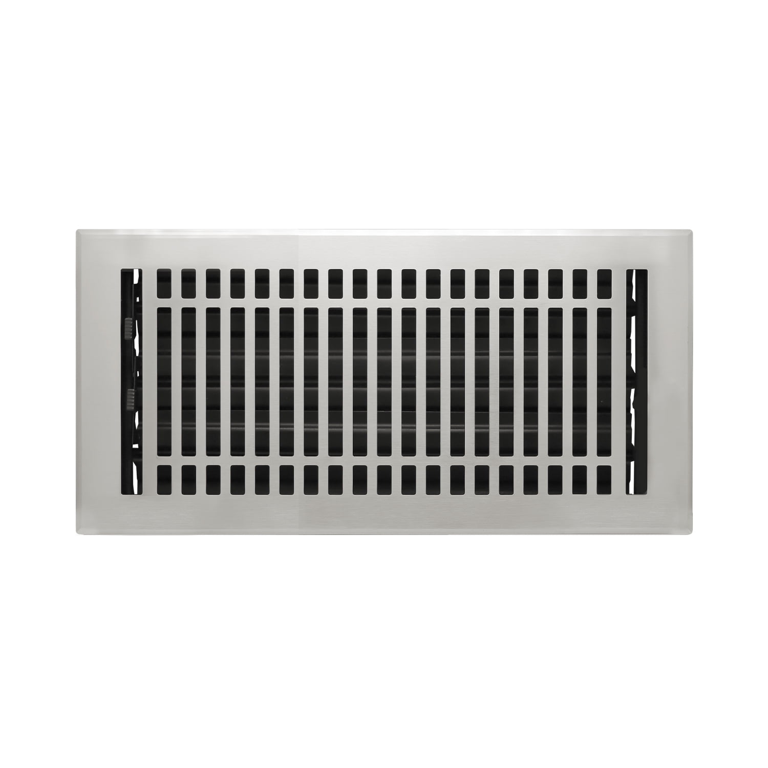 Naiture Louvered Floor Register, Contemporary Style Stainless
