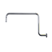 Naiture S Shaped Shower Arm, Gooseneck Shower Head Extension Arm, 19 Inch Length, Brass, Chrome Finish