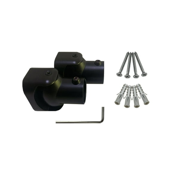 Naiture Shower Curtain Rod Single Swivel Flange or Bracket, Sold in Pair, Oil Rubbed Bronze Finish