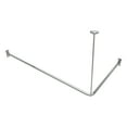 thumbnail image 1 of Naiture Stainless Steel 60'' x 48'' Corner Shower Curtain Rod with Ceiling Support, Chrome Finish, 1 of 6