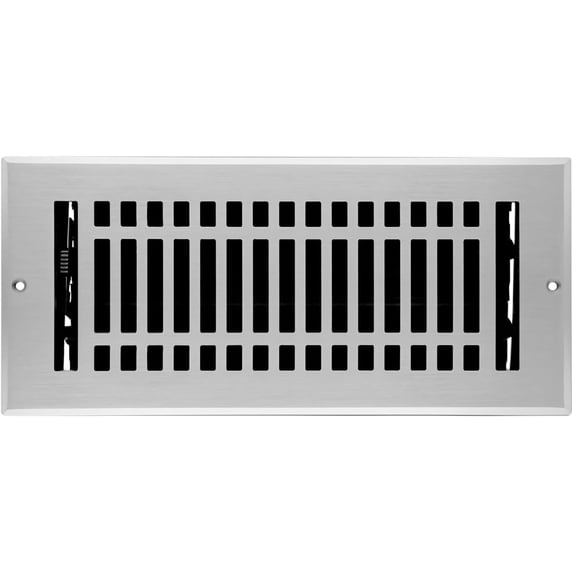 Naiture Stainless Steel Floor Register, Heavy Duty Rust-Resistant Floor Vent Cover, Metal Damper or Lever, Contemporary Style Grille Floor Vent, Duct Size 6" X 12", Oil Rubbed Bronze Finish