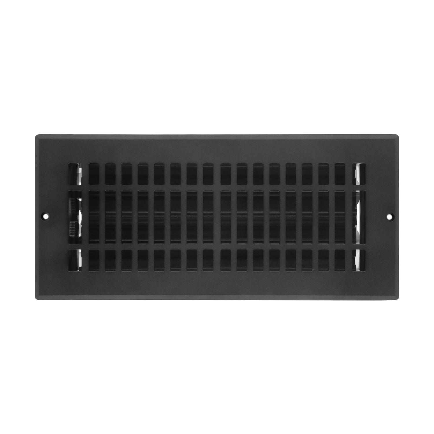 Naiture Stainless Steel Wall Register, Heavy Duty Rust-Resistant Air Vent Cover, Metal Damper or Lever, Contemporary Style Grate Wall Vent, Duct Size 4" X 10", Black Finish