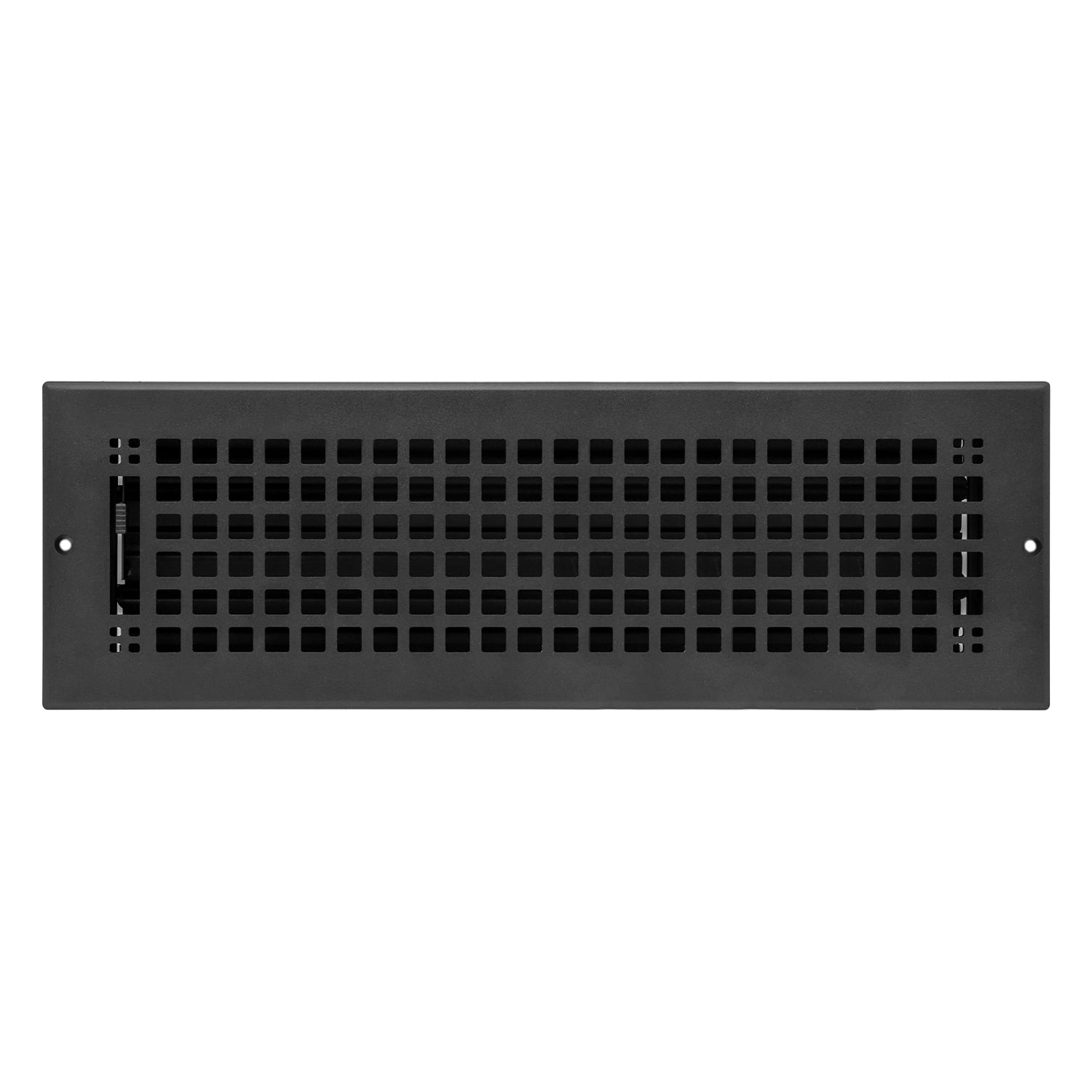 Naiture Stainless Steel Wall Register, Heavy Duty Rust-Resistant Wall Vent Cover, Traditional Damper or Lever, Mission Style Grille Wall Vent, Duct Size 4" X 14", Black Finish