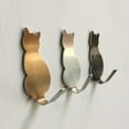 thumbnail image 1 of Naiyafly 2 Pcs/lot Cat-shaped Wall Mount Key Holder Decorative Stainless Steel Hanger Keys Hanger Home Decor Hooks, 1 of 5