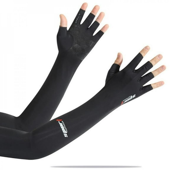 Naiyafly Arm Sleeves with Thumb Holes Women Men UV Protection Cooling, UPF 50 Compression Long Arm Cover