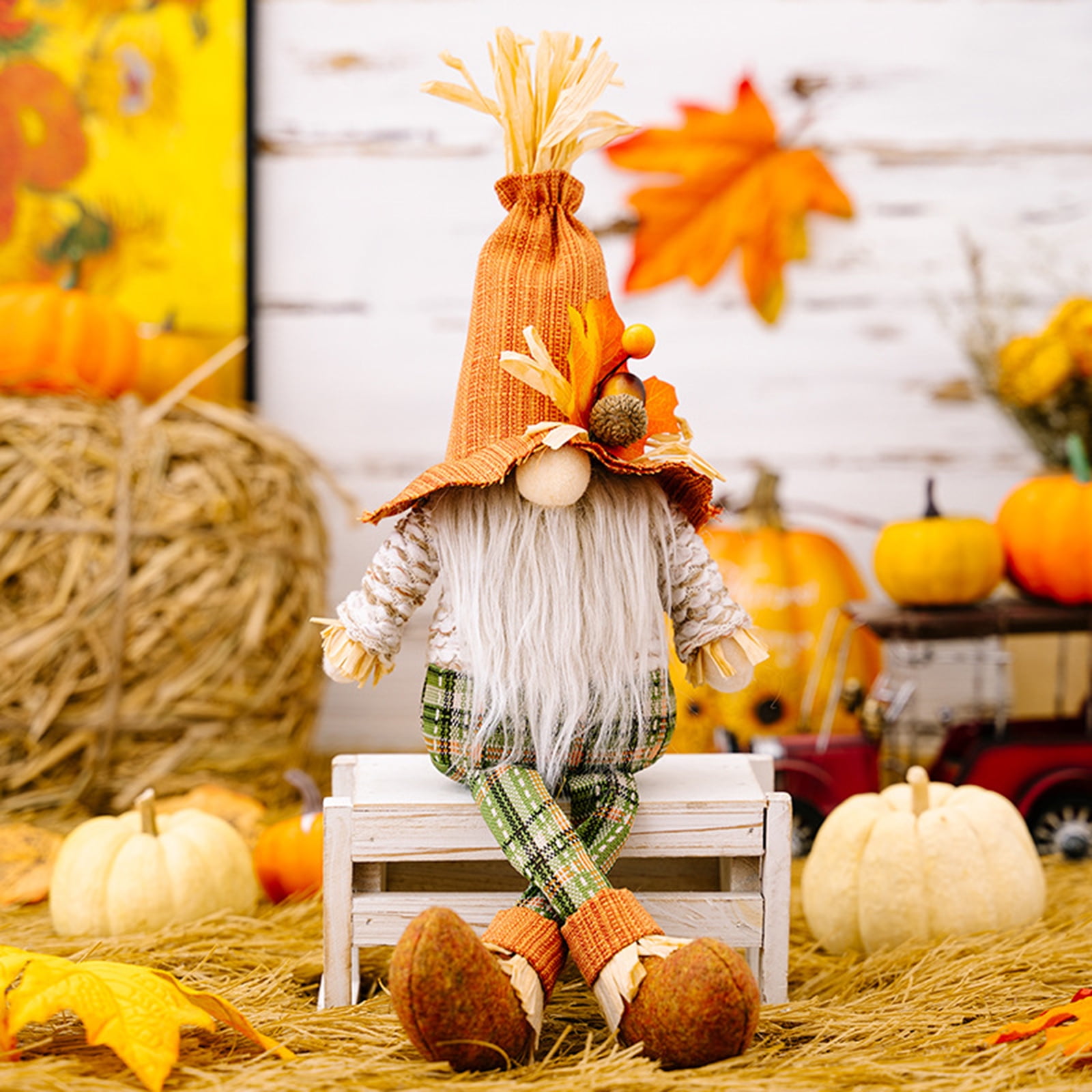 1pcs Fall Gnome Autumn Gnomes Plush Handmade Thanksgiving Decorations ...