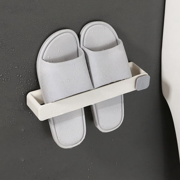 Naiyafly Bathroom Slippers Rack Free Perforation Wall Hanging Shoe Storage Rack Multi-layer Space Saving Storage Wall Drain