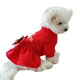 thumbnail image 1 of Naiyafly Dog Christmas Dress Winter Warm Princess Bowknot Skirt Puppy Clothes Outfit for Small Dogs, 1 of 6