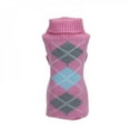 thumbnail image 1 of Naiyafly Dog Pets Clothes Jacquard Knitted Plaid Dog Puppy Sweater Pet Jumper Coat Apparel Clothes, 1 of 5